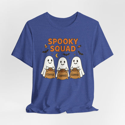 Spooky Squad Coffee Ghosts Tee – Halloween Shirt for Coffee Lovers