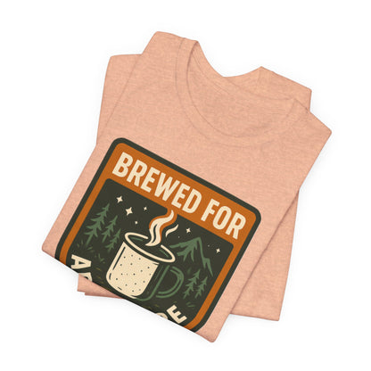 Adventure Brewed Graphic Tee - Perfect for Outdoors Lovers, Travel, Hiking, Camping, Gift for Adventurers