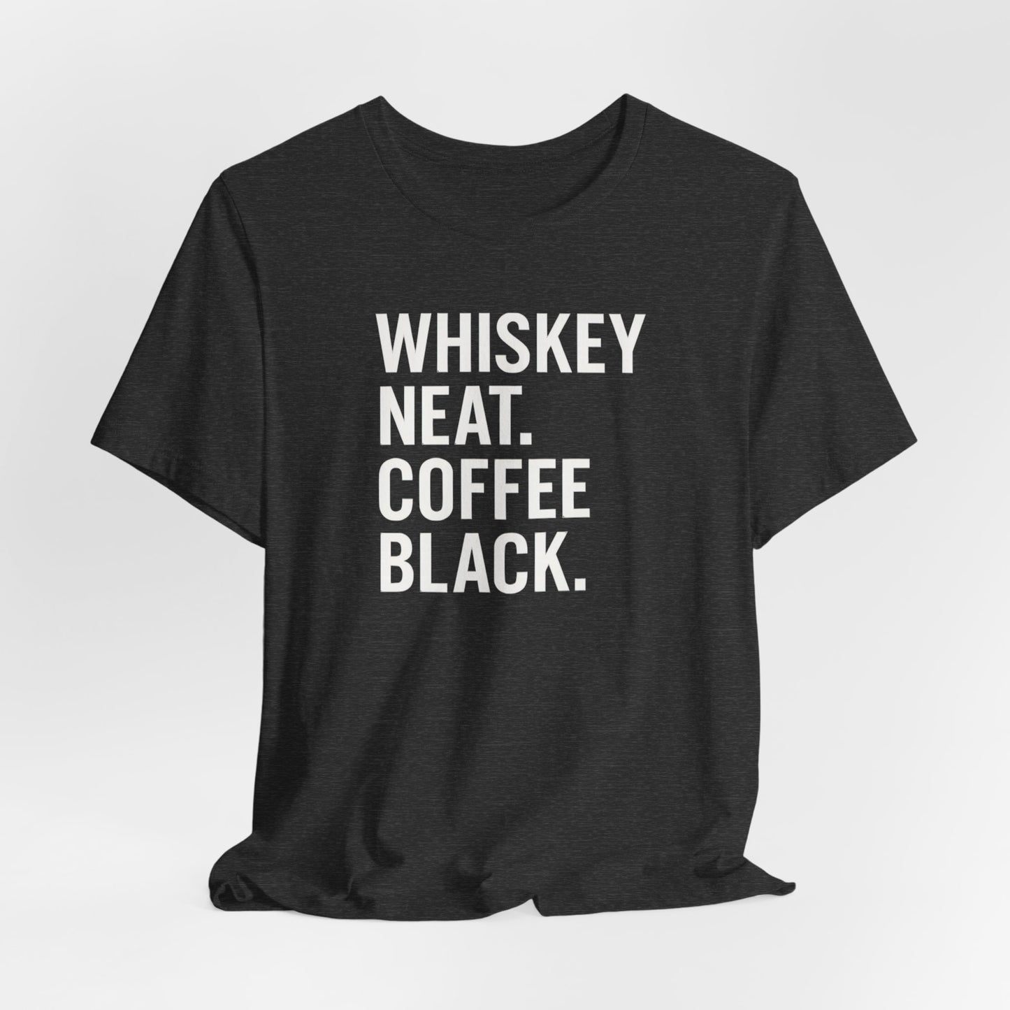 Whiskey and Coffee Graphic Tee - Perfect for Coffee Lovers, Gift Idea for Men and Women, Casual Wear, Birthday, Everyday Style