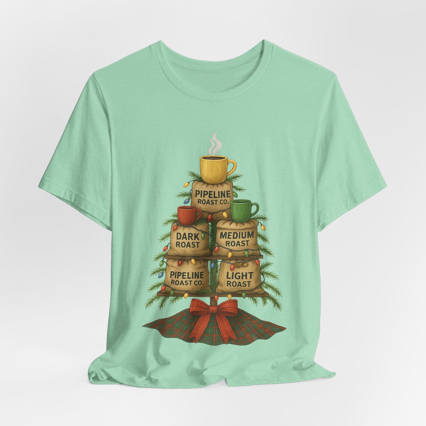 Coffee Lover's Tee, Unisex Short Sleeve T-Shirt, Christmas Gift, Coffee Themed Apparel, Cozy Vibes, Holiday Celebrations