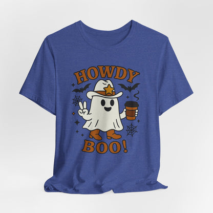 Howdy Boo Ghost Tee, Unisex Halloween T-Shirt, Funny Graphic Tee, Halloween Costume Shirt, Spooky Season Apparel