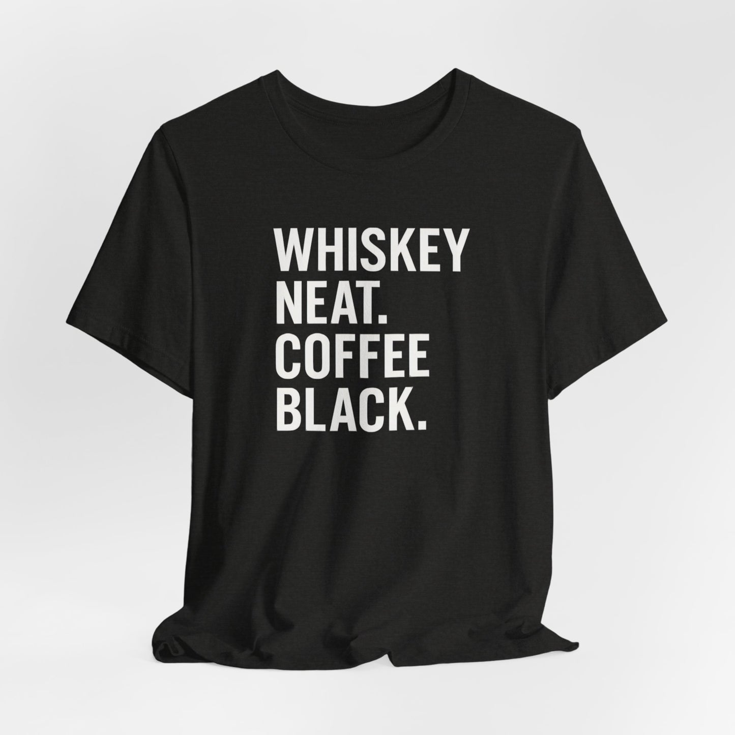 Whiskey and Coffee Graphic Tee - Perfect for Coffee Lovers, Gift Idea for Men and Women, Casual Wear, Birthday, Everyday Style