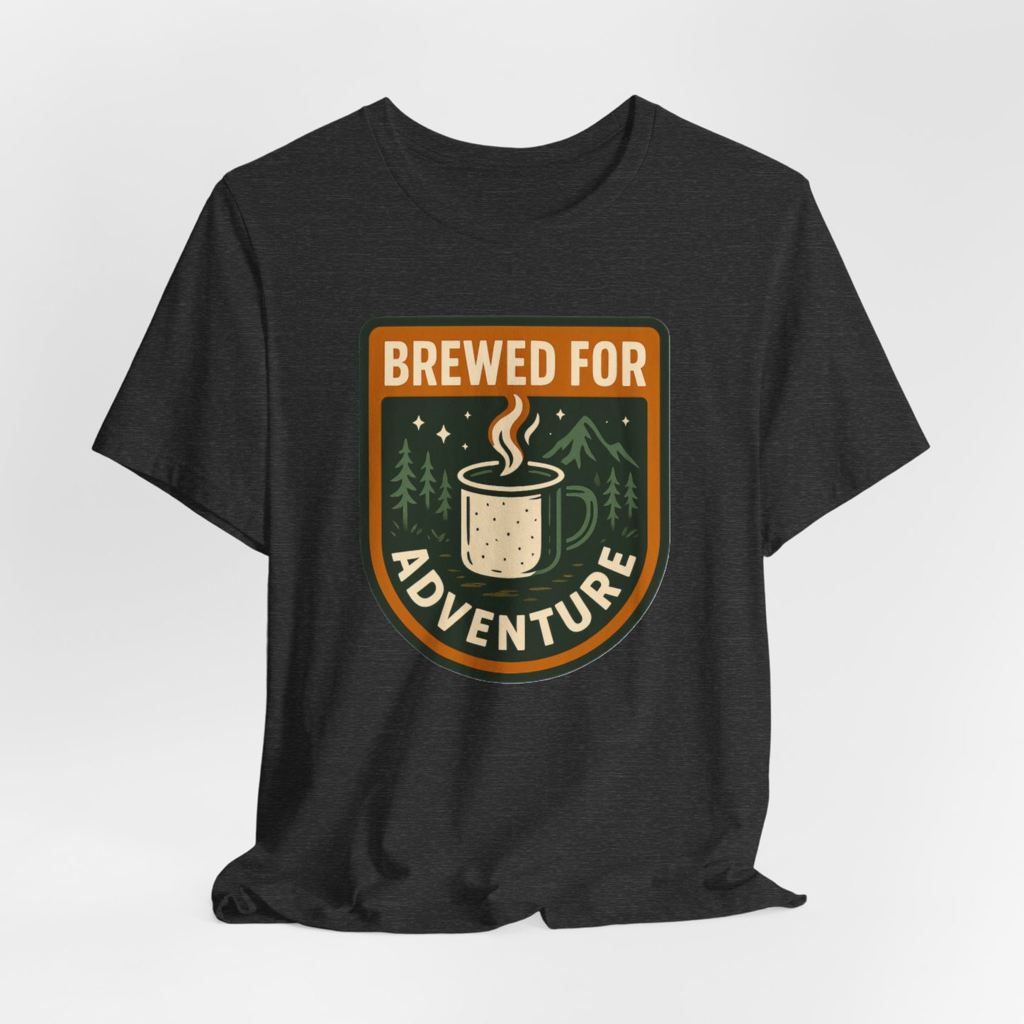 Adventure Brewed Graphic Tee - Perfect for Outdoors Lovers, Travel, Hiking, Camping, Gift for Adventurers