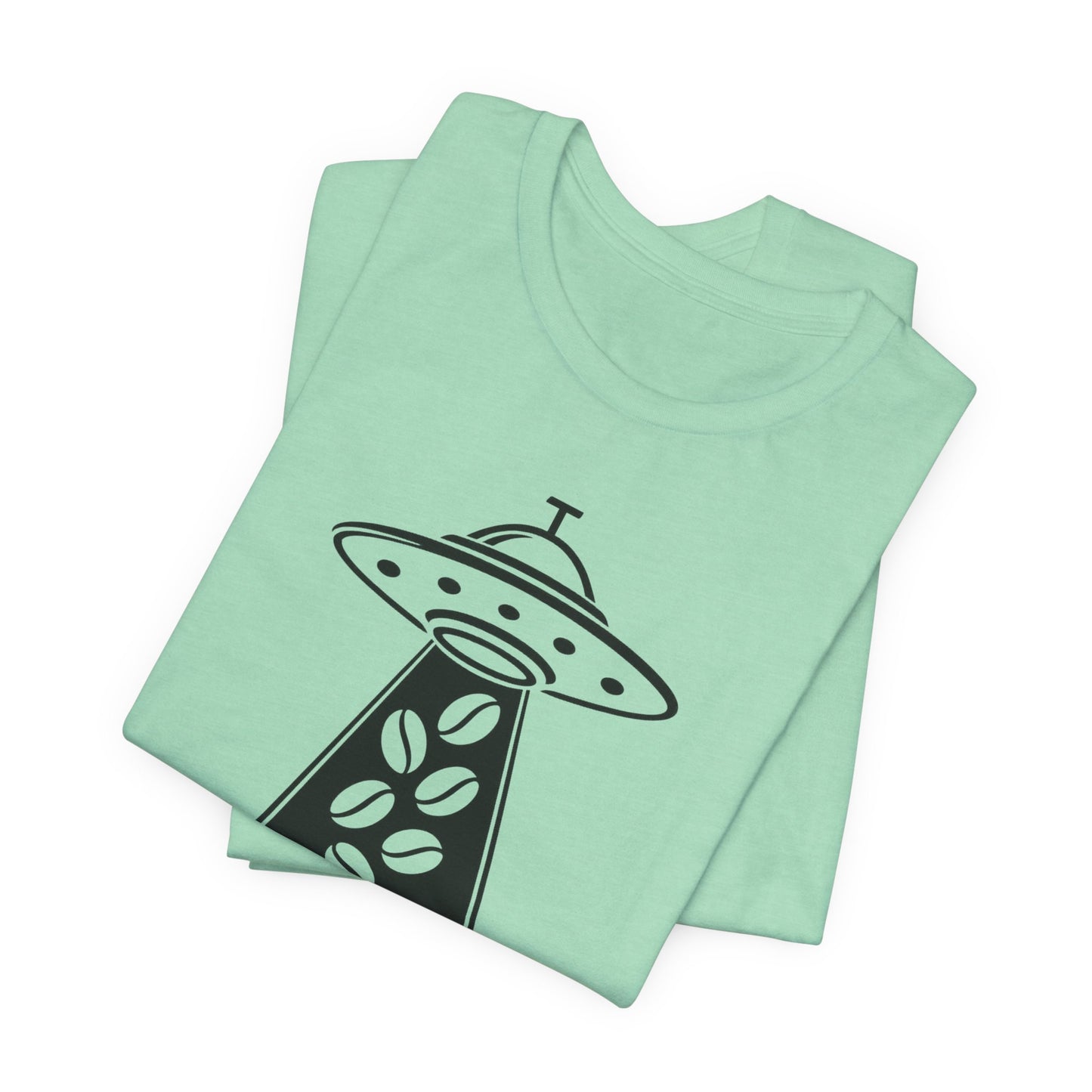 Out of This World Roast Tee - Unisex Short Sleeve Shirt, Funny Coffee Shirt, Alien Design Apparel, Gift for Coffee Lovers, Sci-Fi T-Shirt