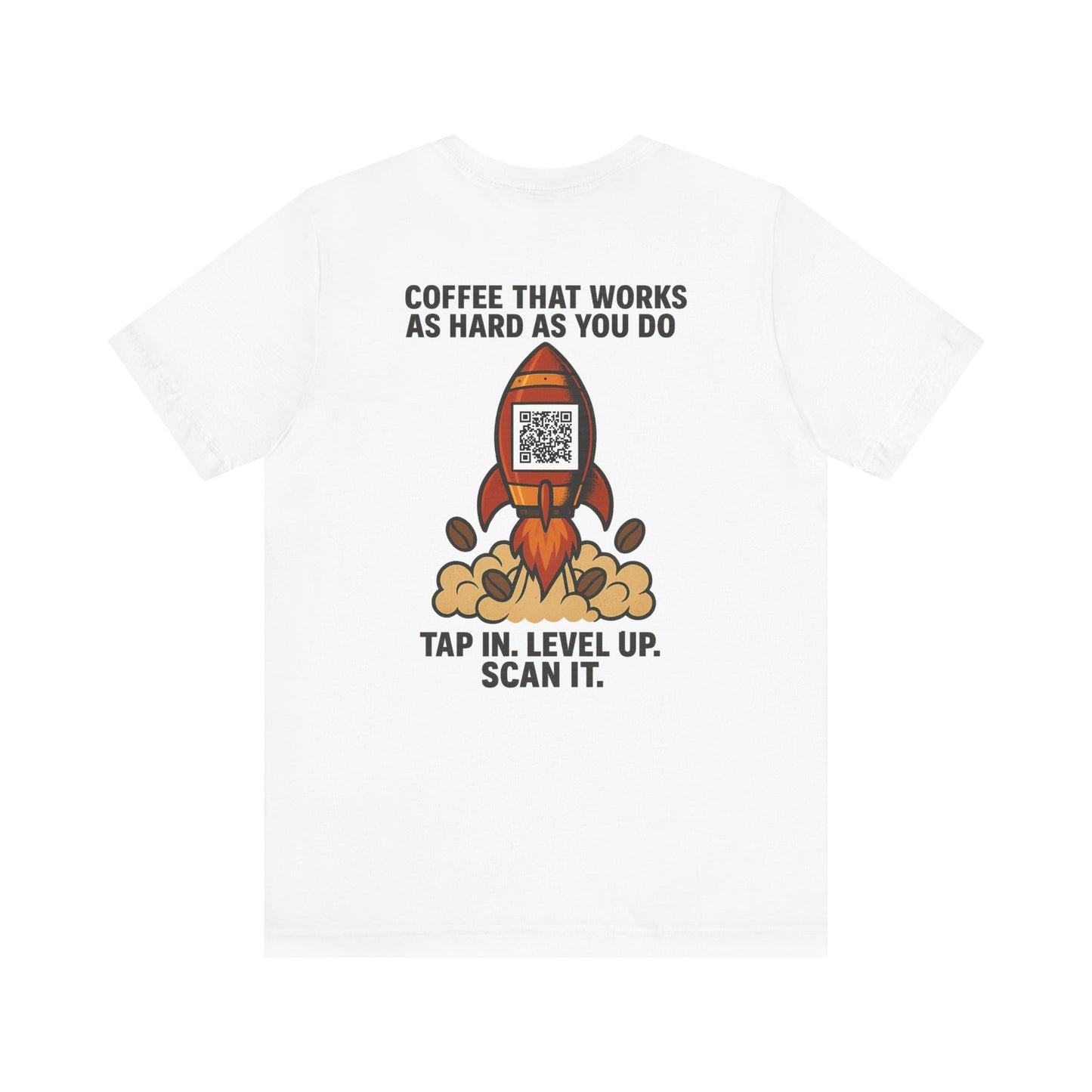 Coffee-Focused Promotional Rocket Tee, Motivational Shirt, Gift for Coffee Lovers, Fun Relaxed T-Shirt, Everyday Casual Wear