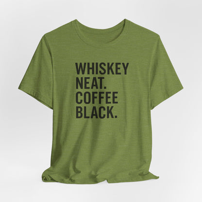 Whiskey and Coffee Graphic Tee - Perfect for Coffee Lovers, Gift Idea for Men and Women, Casual Wear, Birthday, Everyday Style