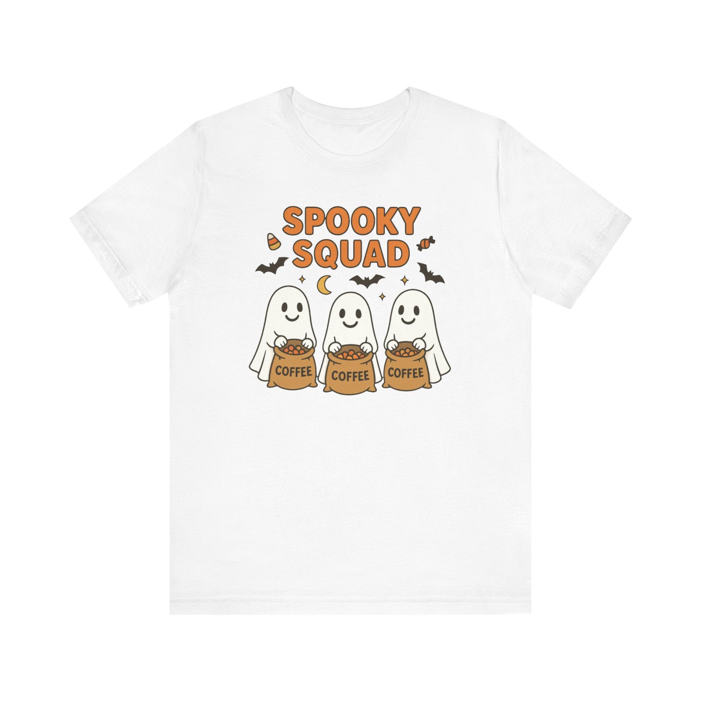 Spooky Squad Coffee Ghosts Tee – Halloween Shirt for Coffee Lovers