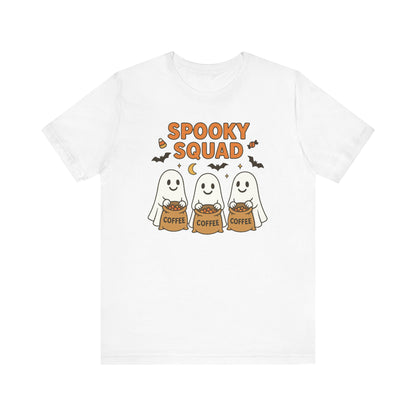 Spooky Squad Coffee Ghosts Tee – Halloween Shirt for Coffee Lovers