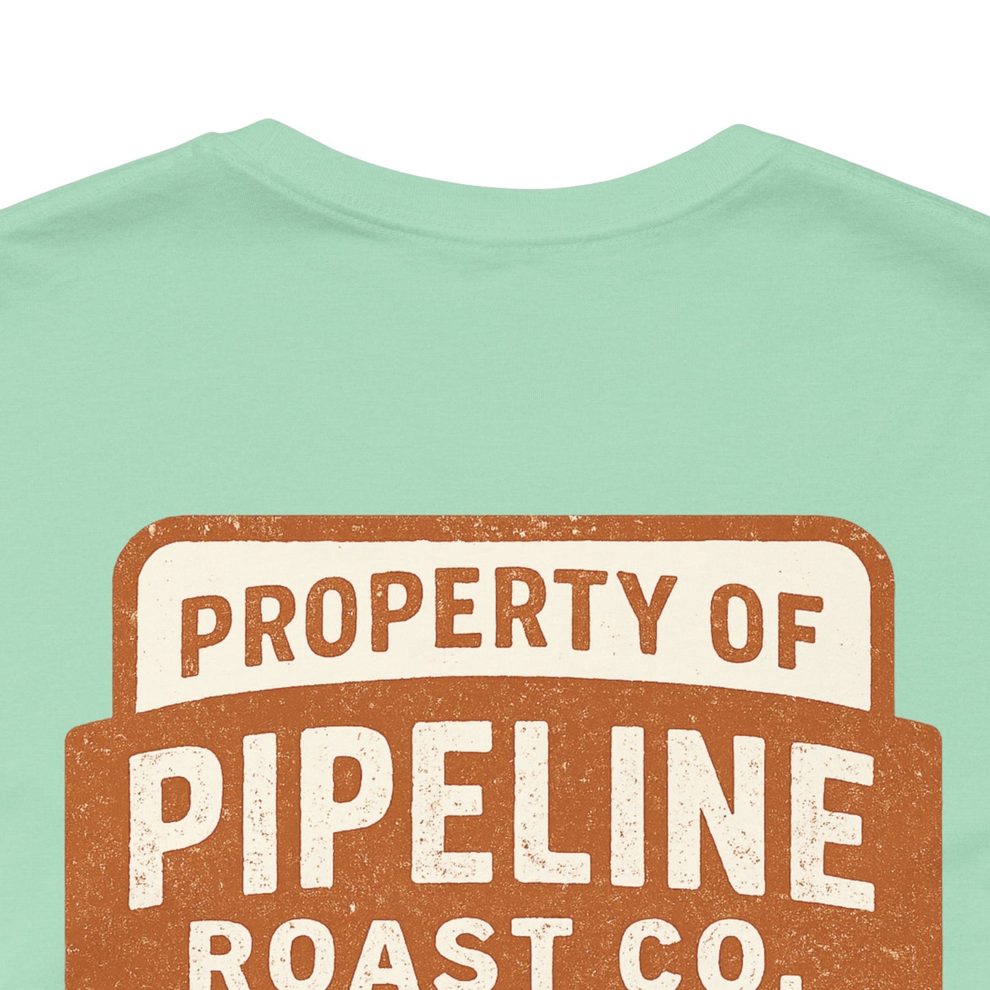 Rusty Vintage Pipeline Roast Co. Industrial Seal Tee – Rugged Workwear Style Coffee Shirt