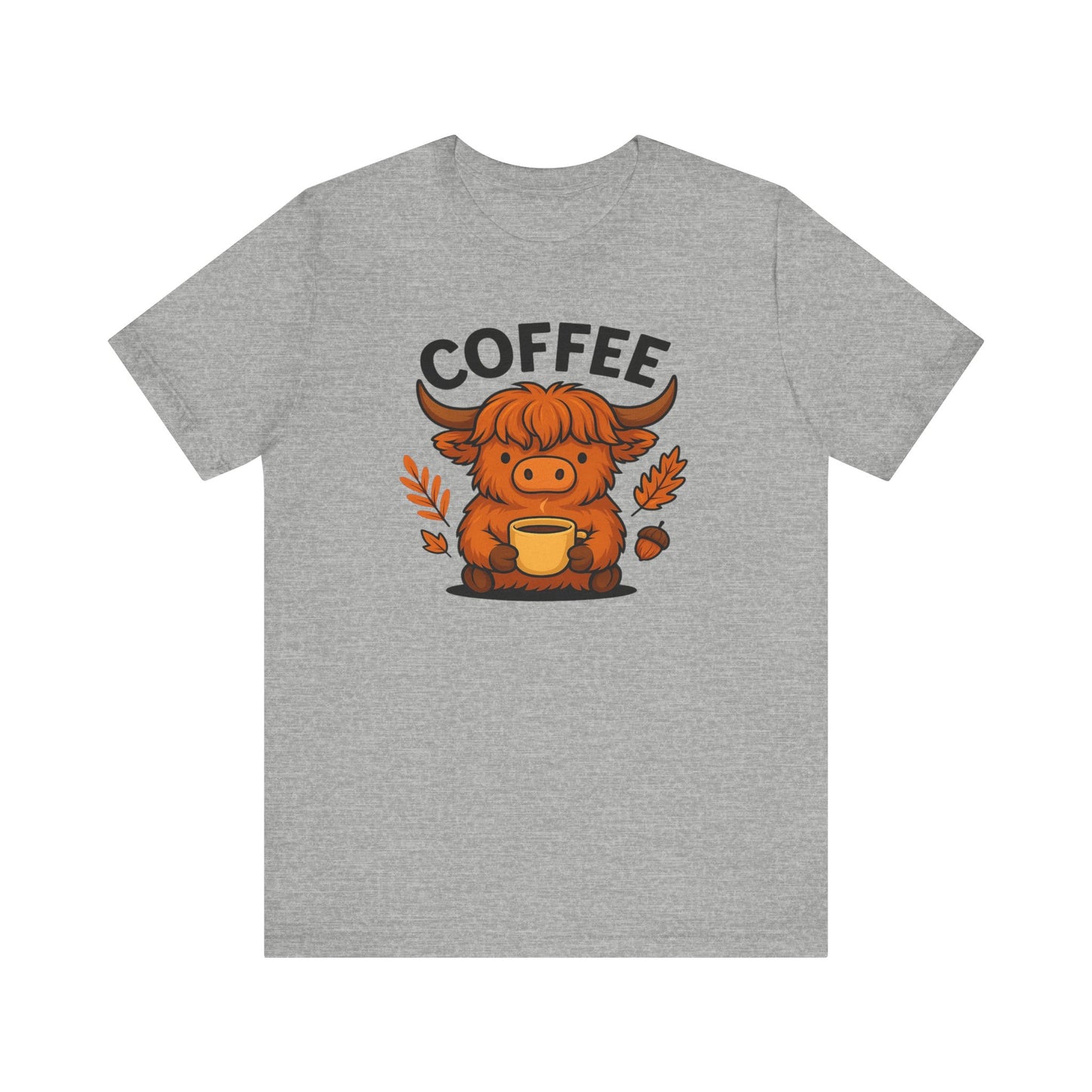 Coffee Lover’s Unisex Tee | Cute Cow Design | Perfect for Casual Gatherings, Birthdays, Coffee Lovers, Gifts