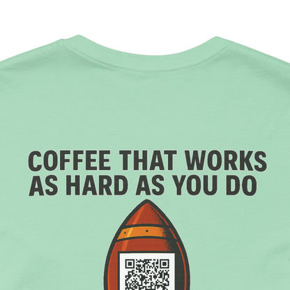 Coffee-Focused Promotional Rocket Tee, Motivational Shirt, Gift for Coffee Lovers, Fun Relaxed T-Shirt, Everyday Casual Wear