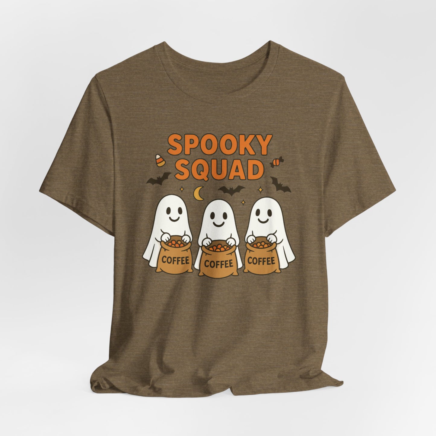 Spooky Squad Coffee Ghosts Tee – Halloween Shirt for Coffee Lovers