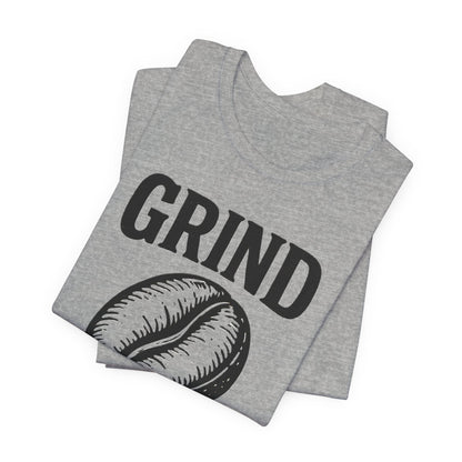 Coffee Lover's Tee Shirt, Unisex Grind Graphic Tee, Cute Coffee Gift, Casual Wear, Gift for Barista