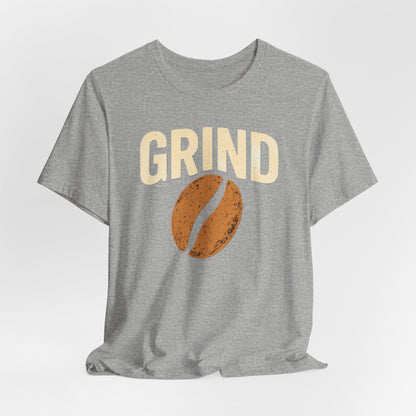 Coffee Lover's Grind Tee, Unisex Short Sleeve Shirt, Perfect Gift for Baristas, Casual Coffee Shop Style, Great for Birthdays, Coffee Days