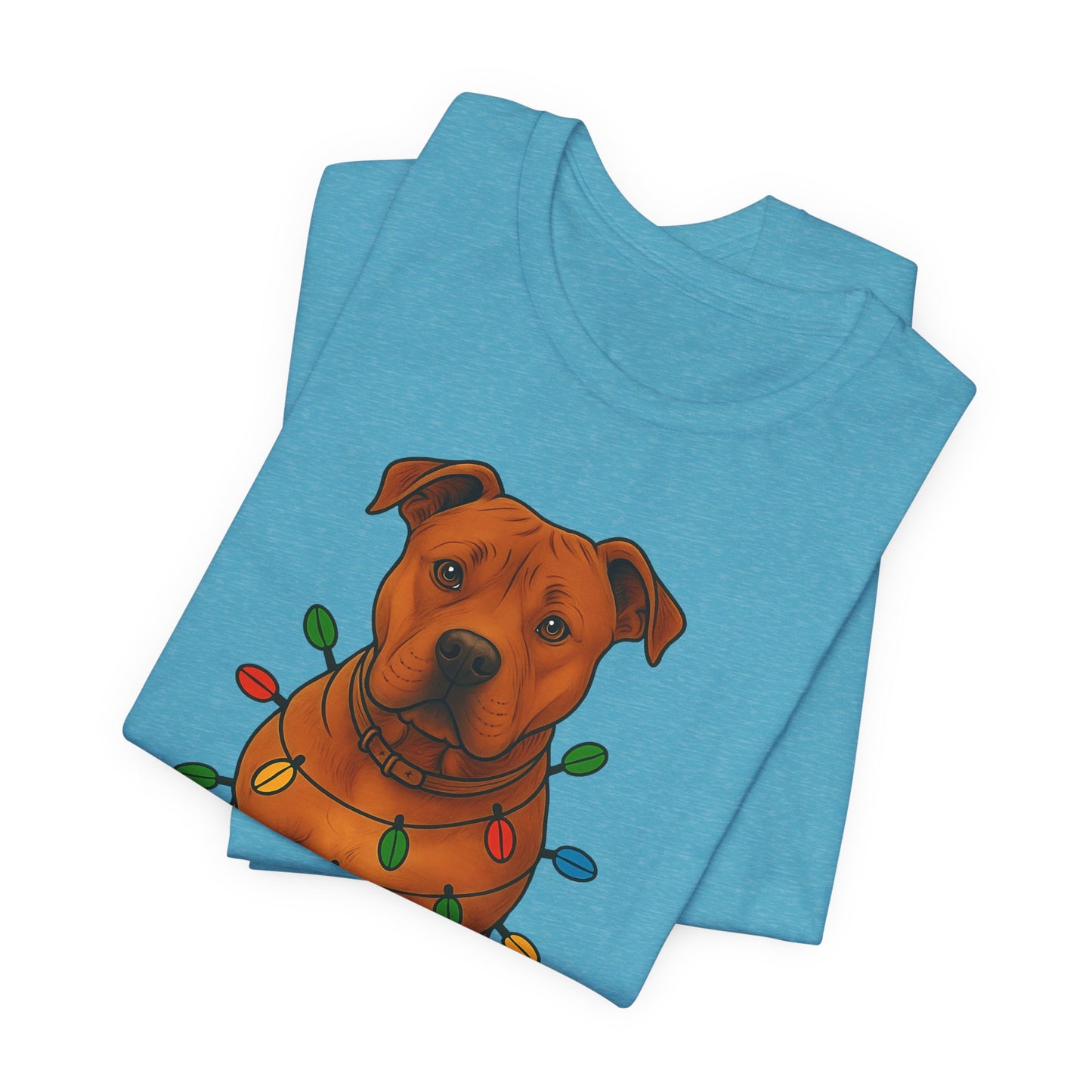 Festive Dog Lover Tee, Holiday T-Shirt, Pet Owner Gift, Christmas Apparel, Unisex Short Sleeve Shirt, Cute Dog Shirt