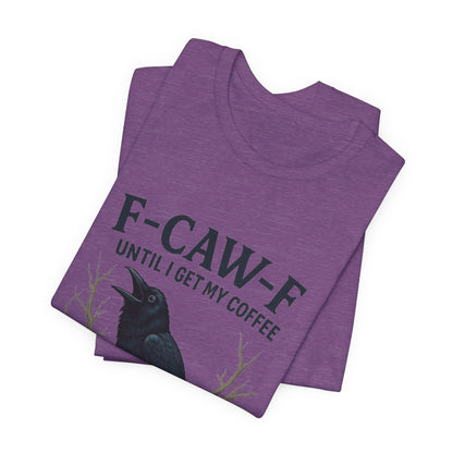 Coffee Lover's Tee, Unisex T-Shirt, Funny Gift, Crow Graphic Tee, Coffee Enthusiast Shirt, Unique Coffee Apparel