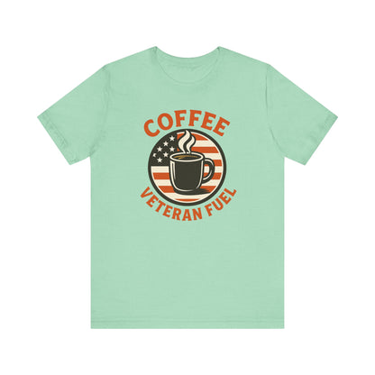 Coffee Lover's Veteran Tee - Unisex Jersey Short Sleeve Tee, Gift for Coffee Lovers, Veteran Appreciation, Casual Wear, Patriot T-Shirt