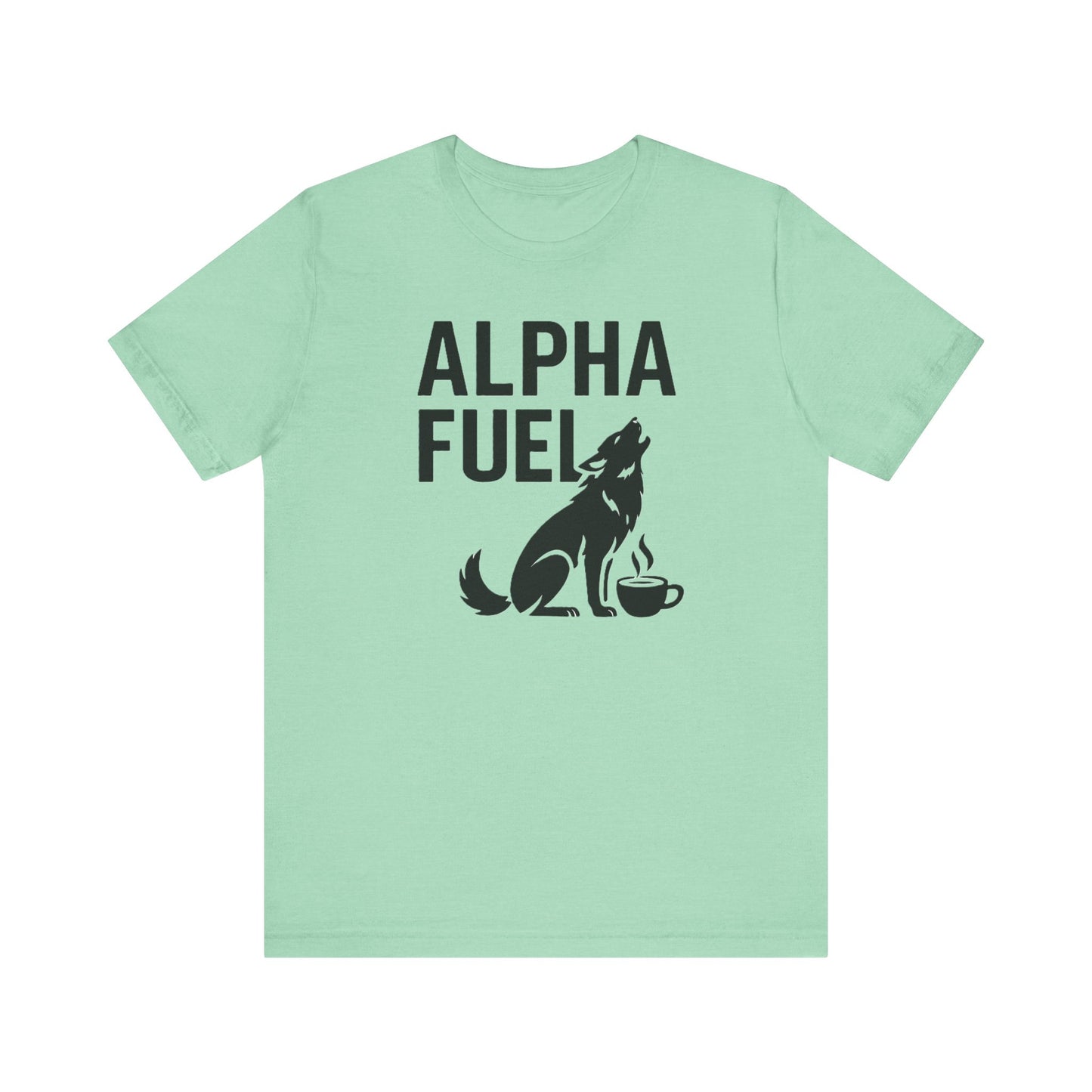 Alpha Fuel Unisex Tee, Coffee Lover T-Shirt, Gift for Baristas, Dog and Cat Owners Gift, Casual Everyday Wear