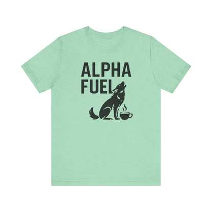 Alpha Fuel Unisex Tee, Coffee Lover T-Shirt, Gift for Baristas, Dog and Cat Owners Gift, Casual Everyday Wear