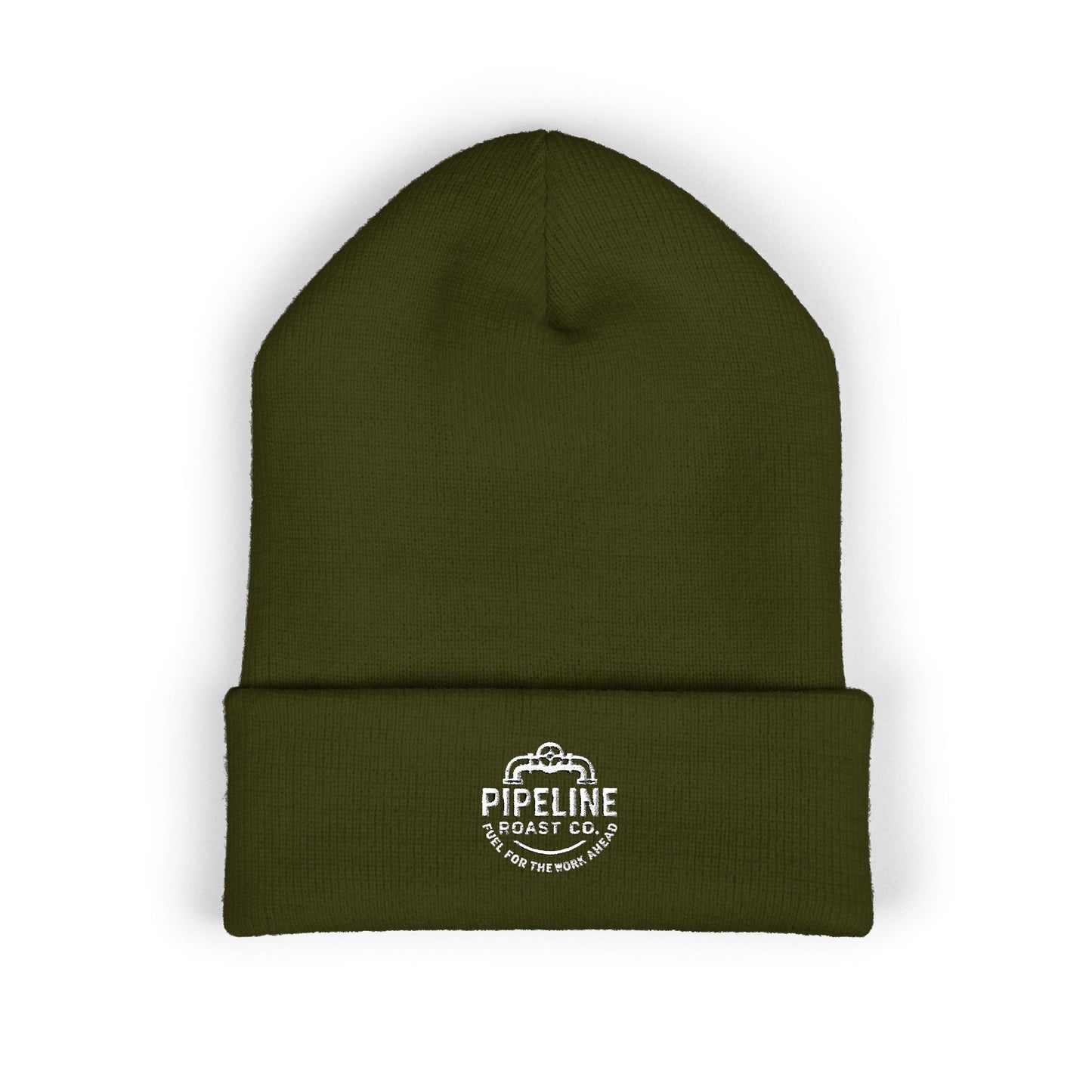 Pipeline Roast Co. Classic Cuffed Beanie – Warm Knit Hat with Embroidered Logo (Unisex)