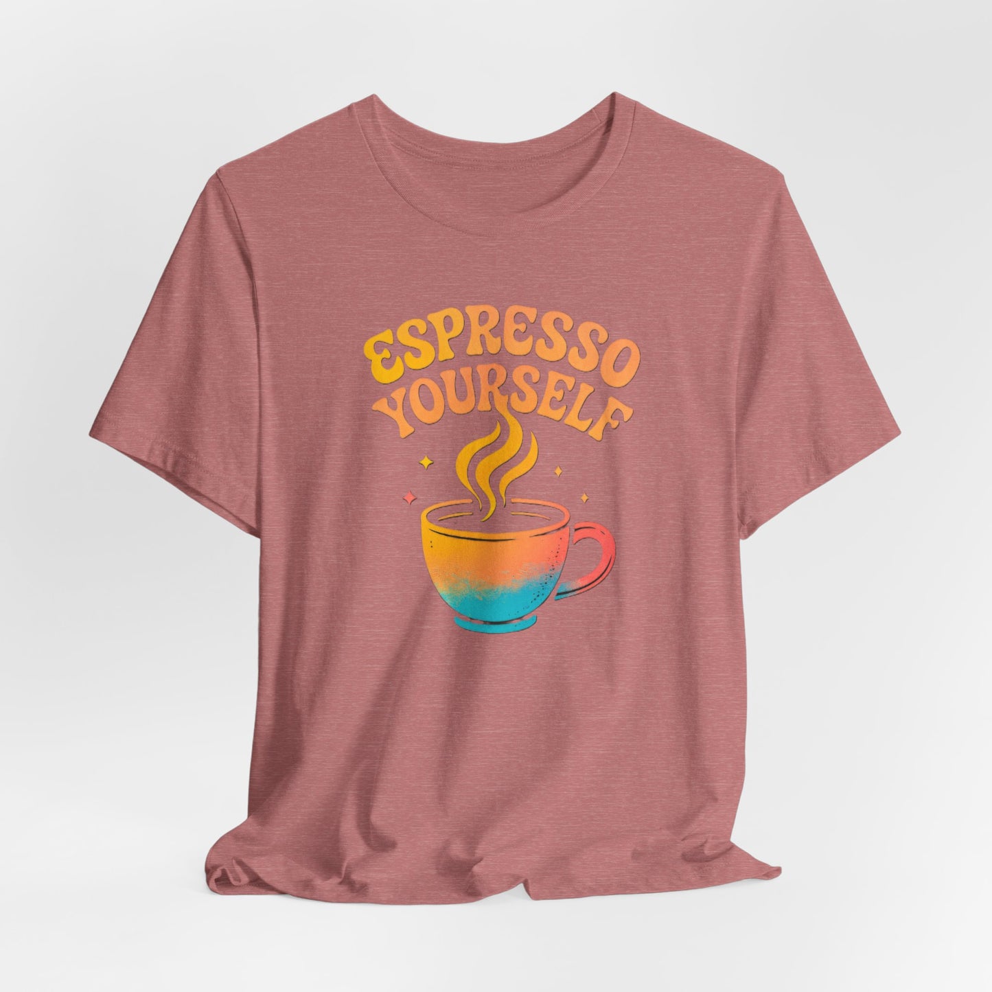 Espresso Yourself Unisex Tee | Coffee Lover Gift, Cute Graphic T-Shirt, Perfect for Baristas, Casual Wear, Fun Gift for Coffee Enthusiasts