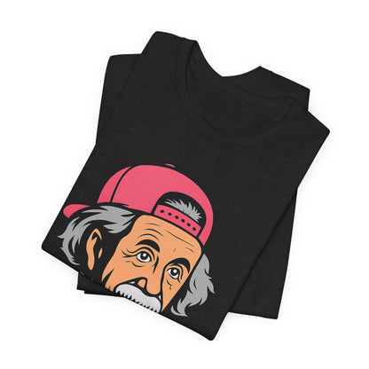 Funny Einstein Coffee Tee, Unisex Short Sleeve Shirt, Great for Coffee Lovers, Gift for Dad, Cute & Quirky Apparel