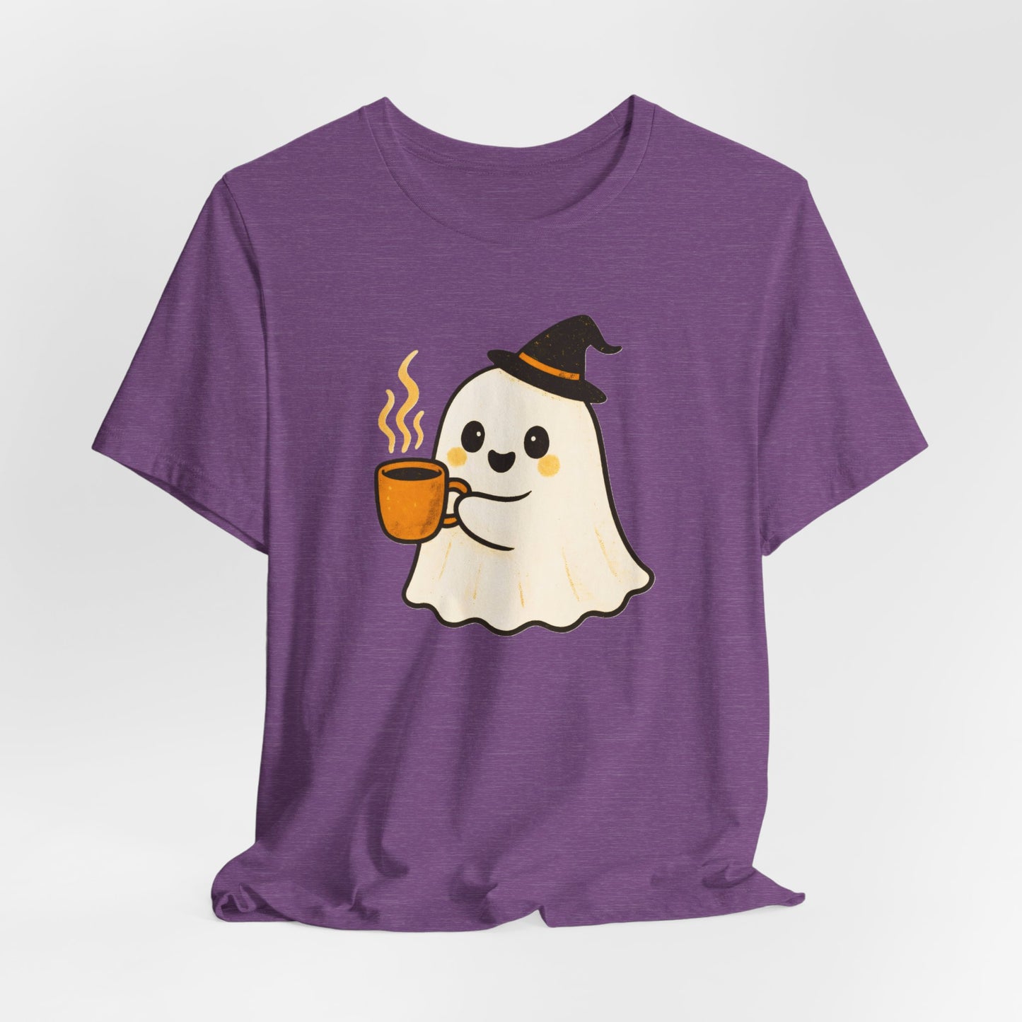 Cute Ghost Coffee Tee, Unisex Halloween Shirt, Funny Pumpkin Spice T-Shirt, Fall Fashion Top, Holiday Gift Idea