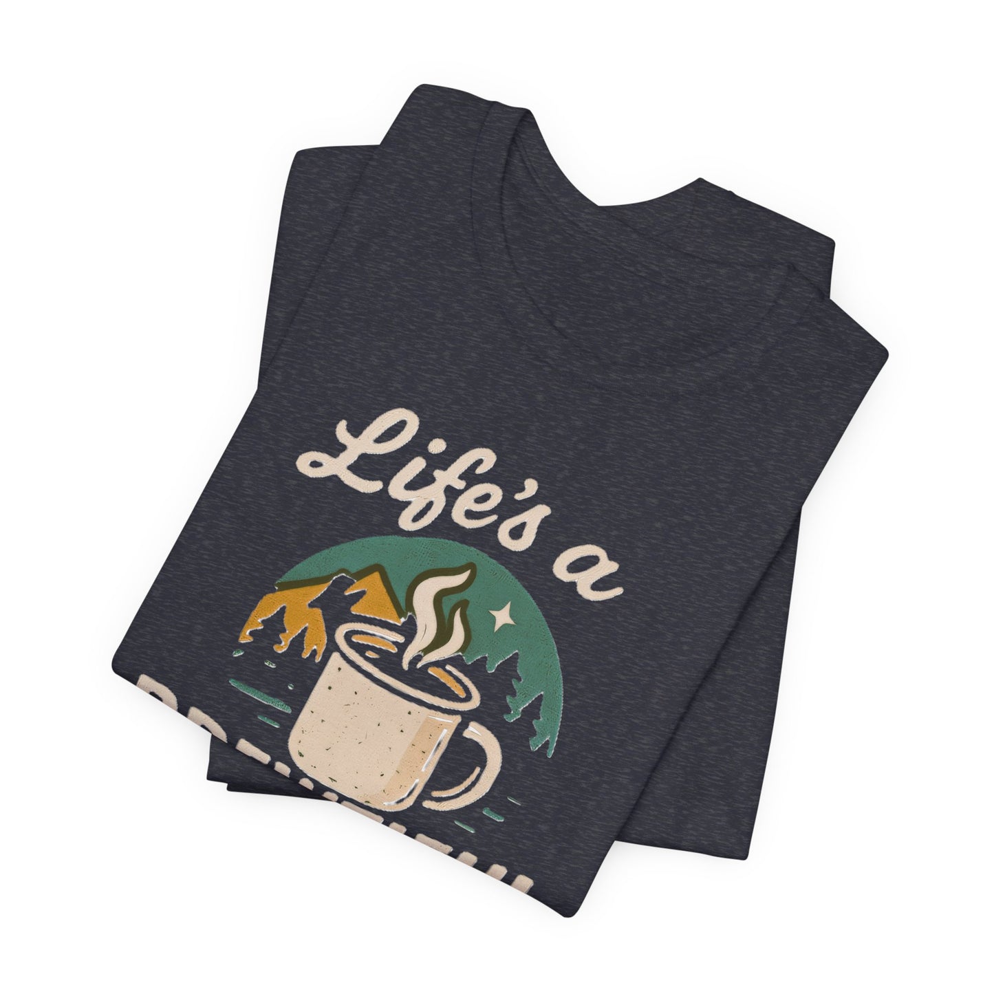 Brewtiful Adventure Tee - Unisex Short Sleeve T-Shirt, Coffee Lover Gift, Hiking Apparel, Adventure Shirt, Travel Outfit