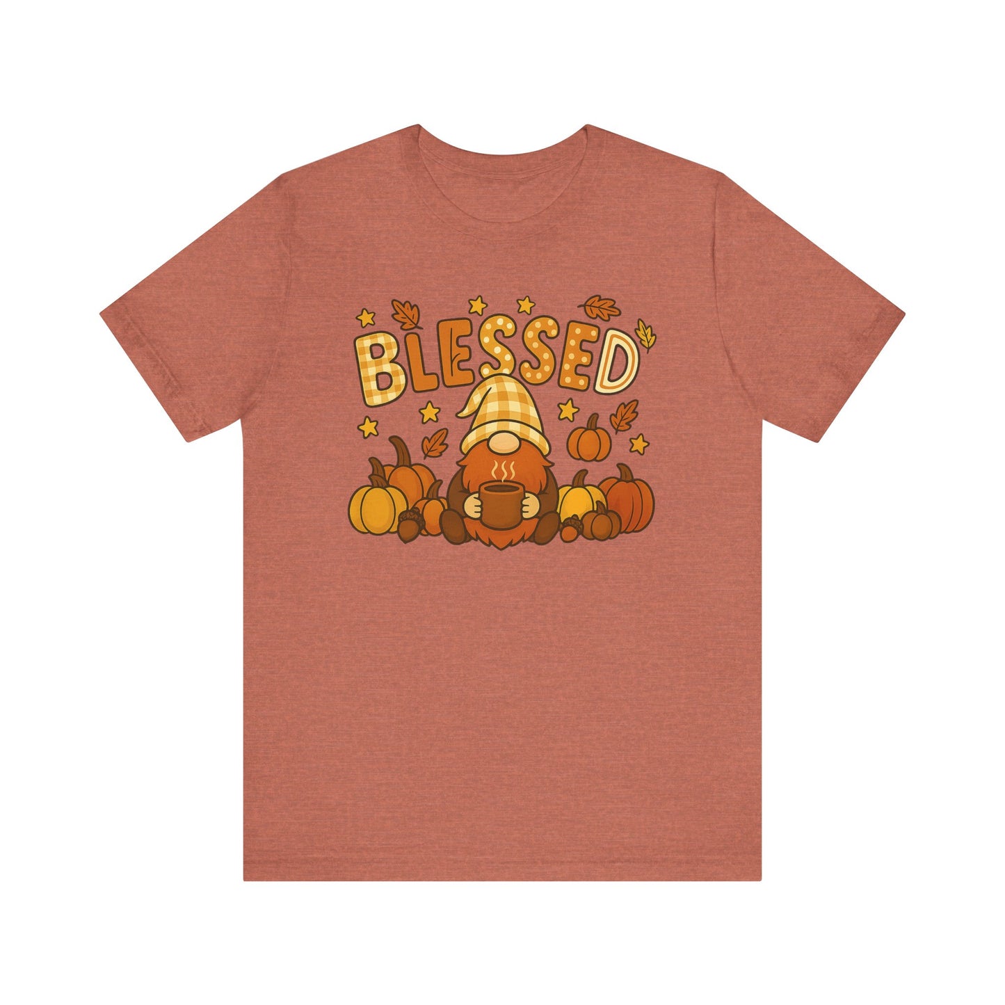 Fall Gnome Blessed Tee, Autumn T-Shirt, Thanksgiving Wear, Seasonal Shirt, Cozy Fall Apparel Gift