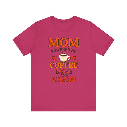 Coffee-Loving Mom Tee, Mother's Day Gift, Chaos Tee, Gift for Mom, Fun T-Shirt, Coffee Lover Apparel