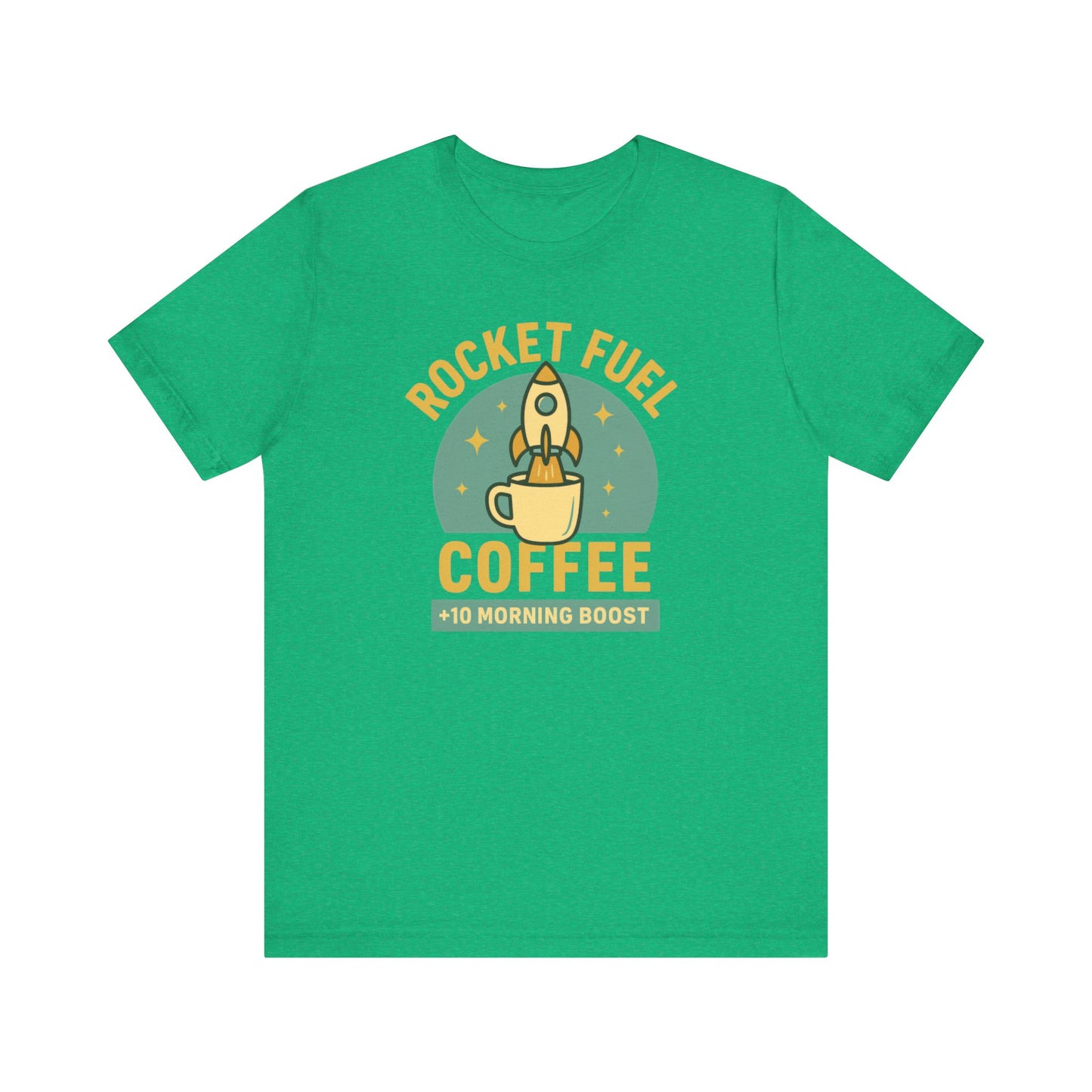 Coffee Lover's Unisex Tee, Rocket Fuel Coffee Shirt, Morning Boost Tee, Barista Gift, Casual Coffee Shirt