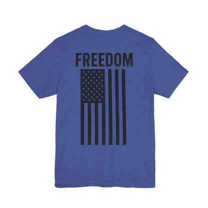 Freedom Flag Unisex Tee - Patriotic Shirt for Independence Day, Casual Wear, USA Pride, Gift for Veterans, Summer Style