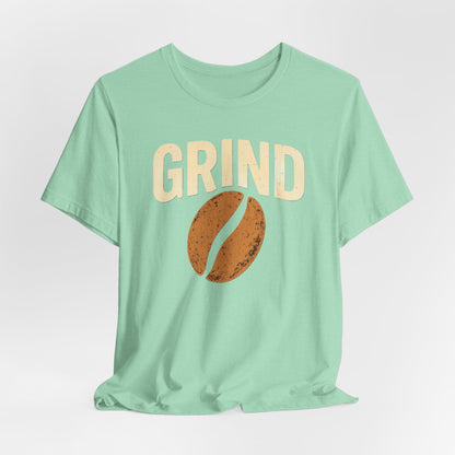 Coffee Lover's Grind Tee, Unisex Short Sleeve Shirt, Perfect Gift for Baristas, Casual Coffee Shop Style, Great for Birthdays, Coffee Days