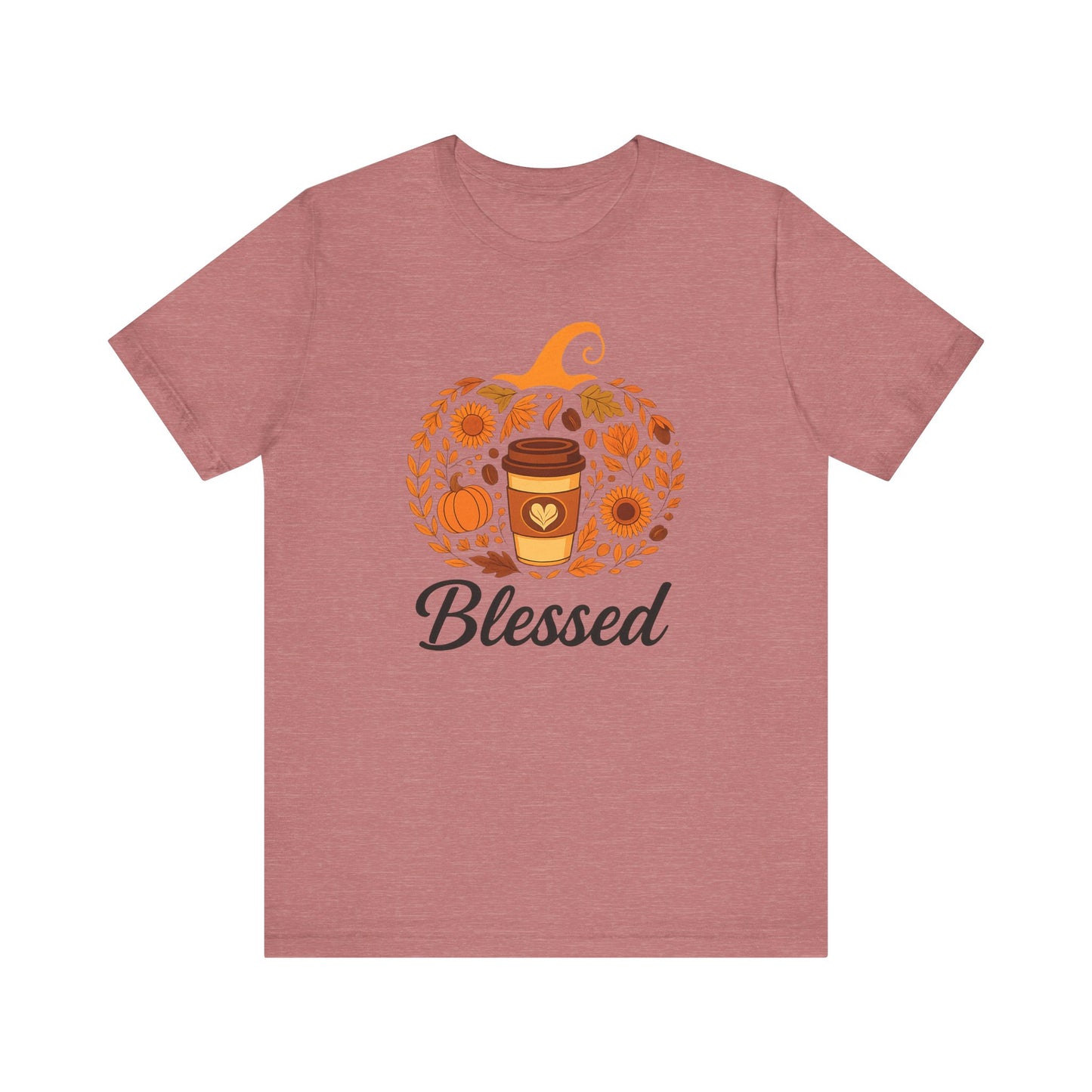 Blessed Pumpkin Fall T-Shirt - Cozy Autumn Style, Perfect Gift for Thanksgiving, Harvest Celebration, Casual Wear, Seasonal Fashion