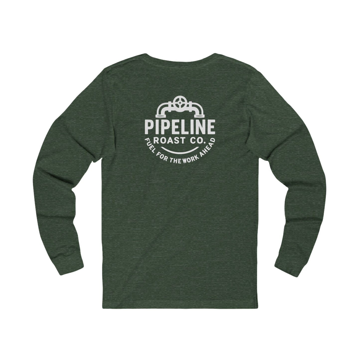 Pipeline Roast Co. Branded Long Sleeve T-Shirt – Coffee Lover’s Graphic Tee, Blue Collar Workwear Shirt, Gift for Hardworking Men & Women, Unisex Layering Top