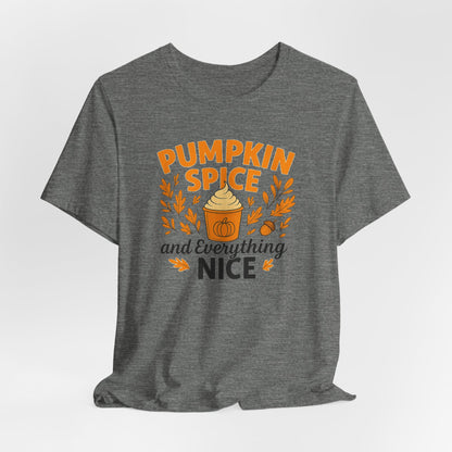 Pumpkin Spice Short Sleeve Tee | Fall Fashion, Cozy Vibes, Coffee Lovers, Gift for Her, Autumn Essentials