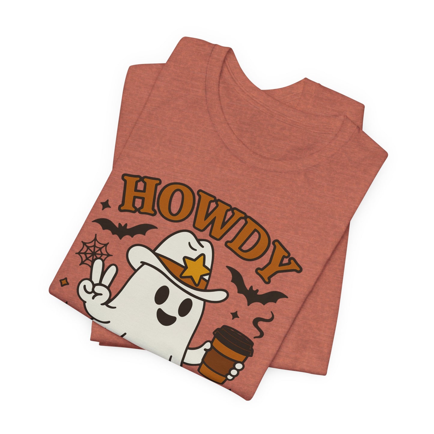 Howdy Boo Ghost Tee, Unisex Halloween T-Shirt, Funny Graphic Tee, Halloween Costume Shirt, Spooky Season Apparel