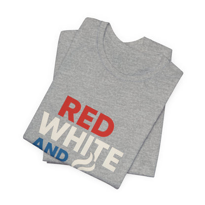 Unisex Patriotic Coffee Tee, Red White and Brew Shirt, Independence Day Apparel, USA Shirt, Summer BBQ Outfit, Gift for Men and Women