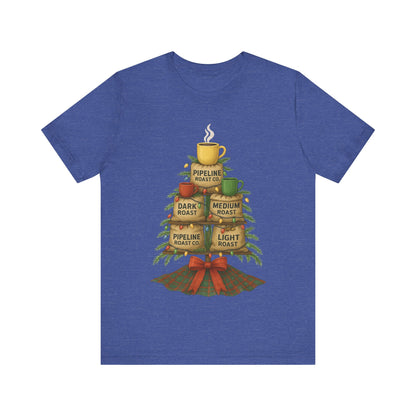 Coffee Lover's Tee, Unisex Short Sleeve T-Shirt, Christmas Gift, Coffee Themed Apparel, Cozy Vibes, Holiday Celebrations