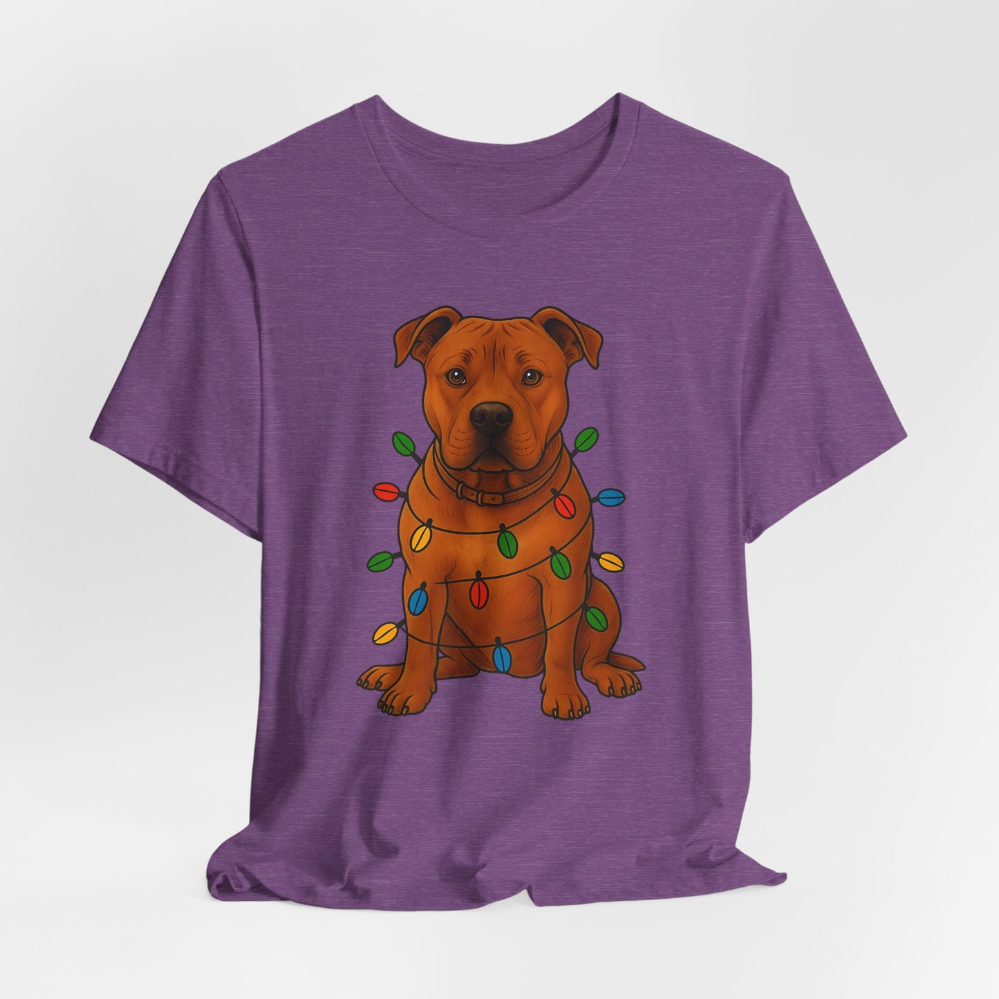 Festive Dog Lover Tee, Holiday T-Shirt, Pet Owner Gift, Christmas Apparel, Unisex Short Sleeve Shirt, Cute Dog Shirt
