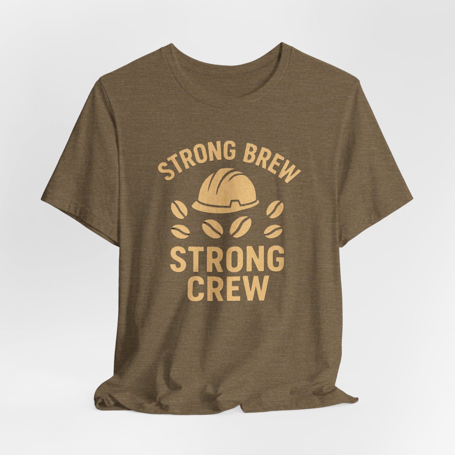 Strong Brew Crew Tee - Unisex T-Shirt for Coffee Lovers, Casual Wear, Work Apparel, Gift for Dad, Men’s Fashion