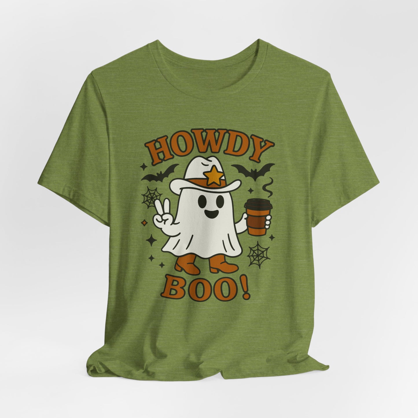 Howdy Boo Ghost Tee, Unisex Halloween T-Shirt, Funny Graphic Tee, Halloween Costume Shirt, Spooky Season Apparel