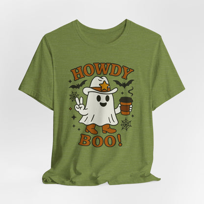 Howdy Boo Ghost Tee, Unisex Halloween T-Shirt, Funny Graphic Tee, Halloween Costume Shirt, Spooky Season Apparel