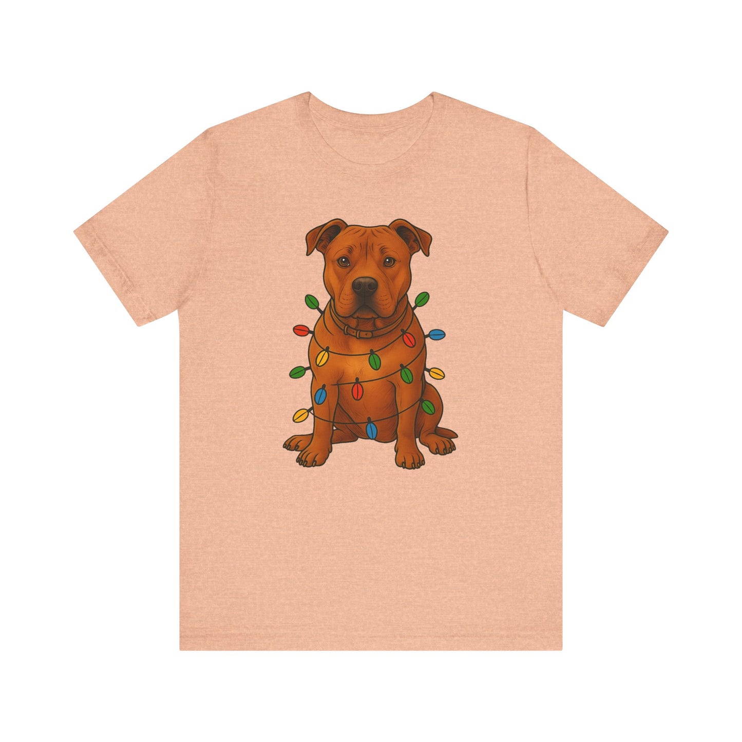 Festive Dog Lover Tee, Holiday T-Shirt, Pet Owner Gift, Christmas Apparel, Unisex Short Sleeve Shirt, Cute Dog Shirt