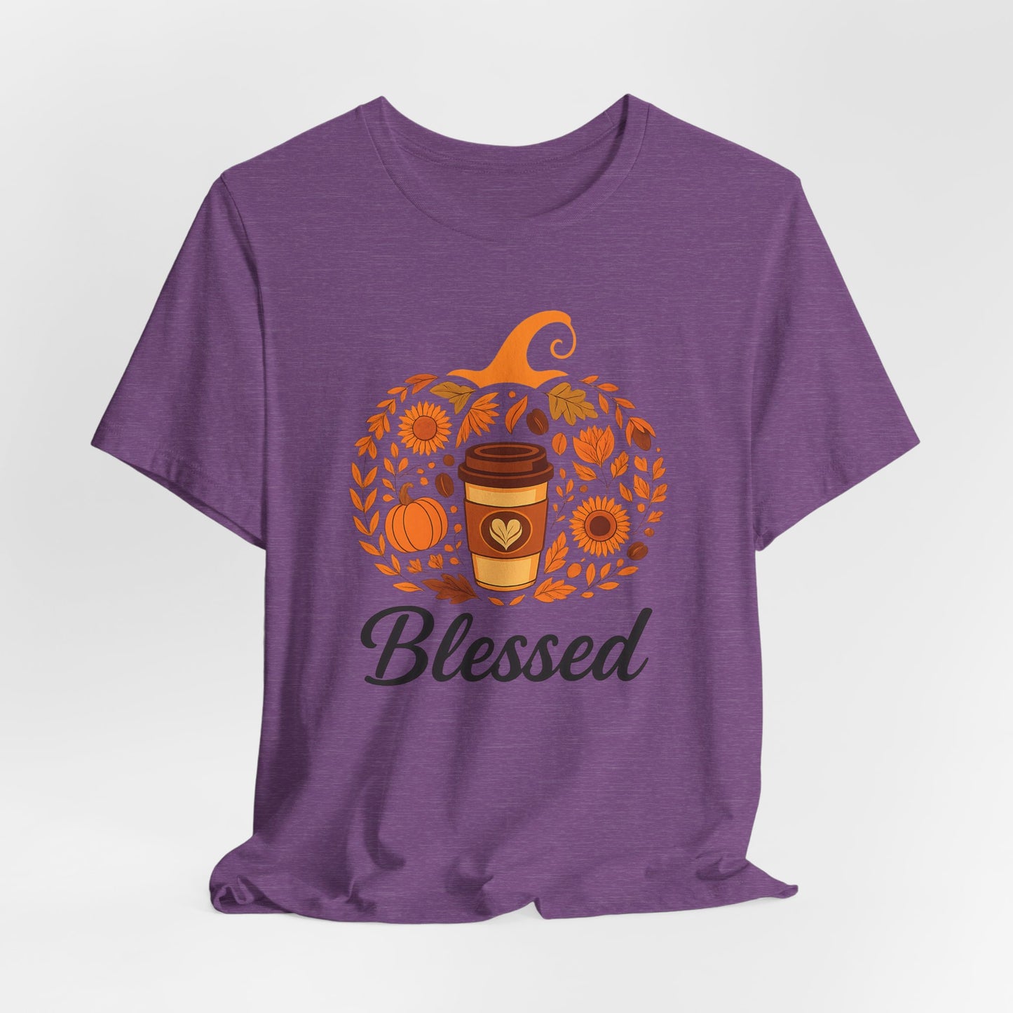 Blessed Pumpkin Fall T-Shirt - Cozy Autumn Style, Perfect Gift for Thanksgiving, Harvest Celebration, Casual Wear, Seasonal Fashion