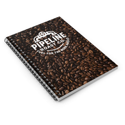 Pipeline Roast Co. Coffee Notebook – Ruled Spiral Journal for Work, School, or Daily Notes