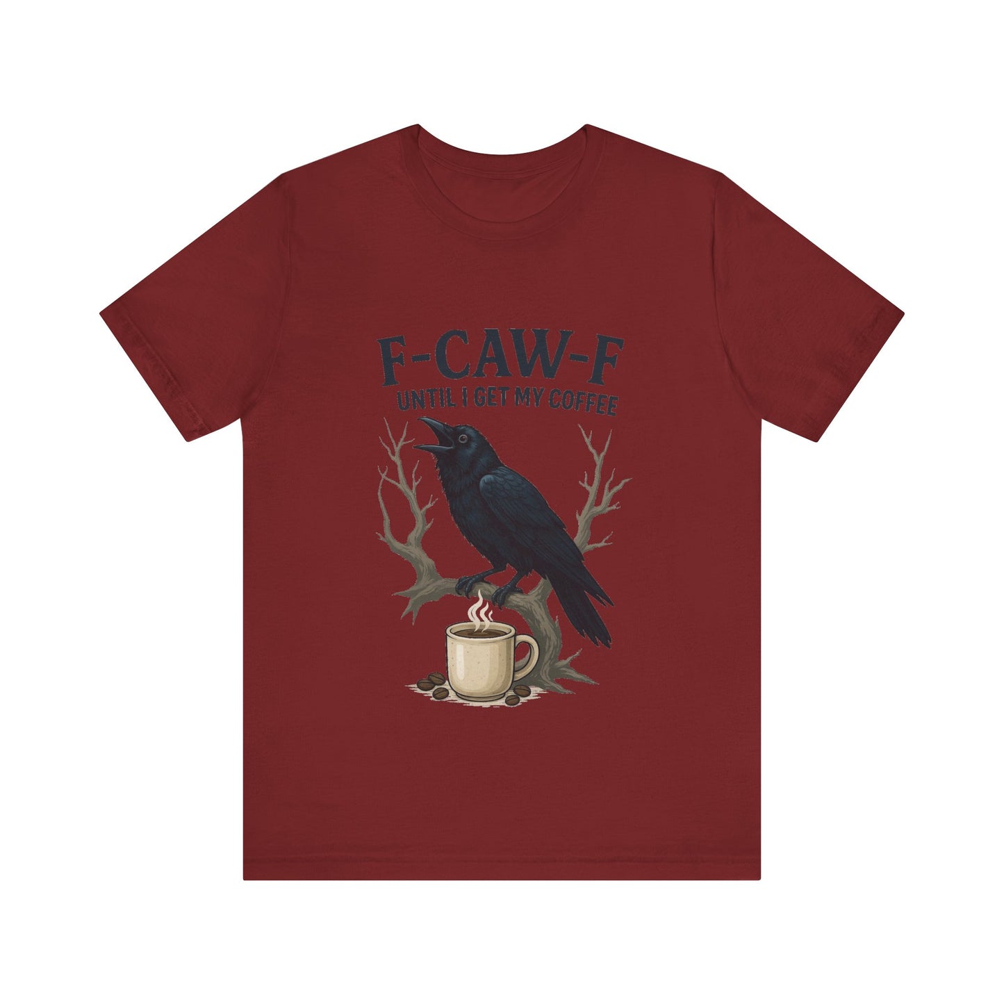 Coffee Lover's Tee, Unisex T-Shirt, Funny Gift, Crow Graphic Tee, Coffee Enthusiast Shirt, Unique Coffee Apparel