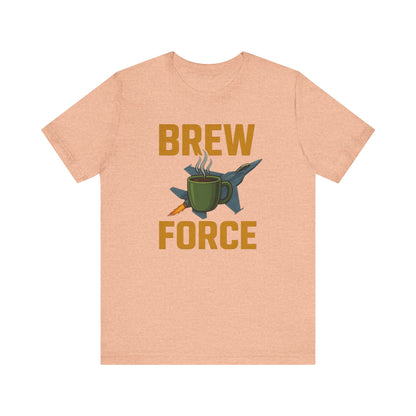 Brew Force Coffee Tee, Unisex Coffee Lover's T-Shirt, Gifts for Baristas, Father’s Day Gift, Coffee Enthusiast Apparel