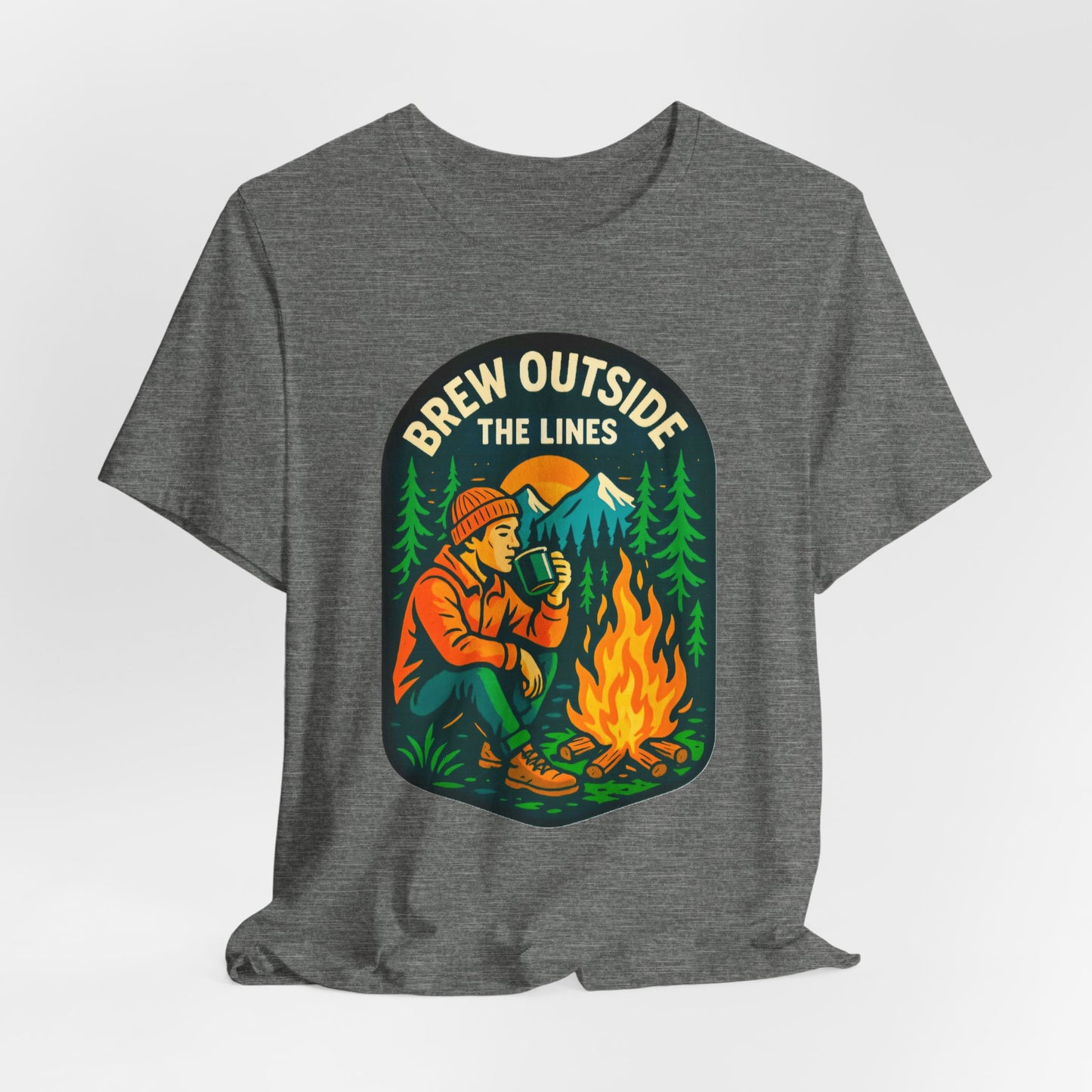 Outdoor Adventure Tee with Retro Campfire Design, Unisex Casual Shirt, Perfect for Camping, Hiking, Gifts for Nature Lovers, Outdoor [...]