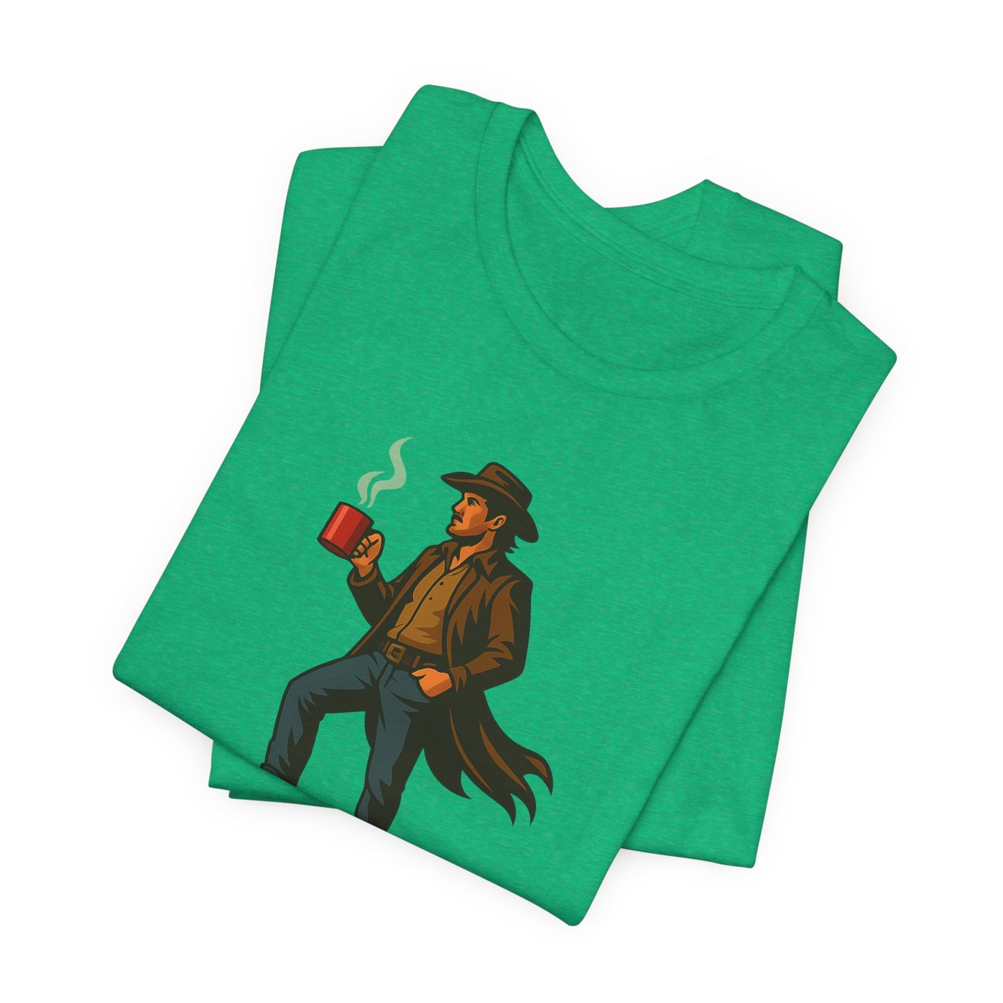 Brew Adventure Tee: Vintage Graphic Unisex Shirt, Coffee Lover Gift, Casual Wear, Hiking Apparel, Men's & Women's Fashion